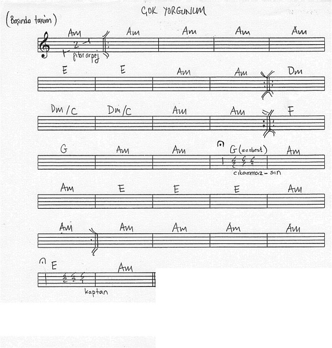 çok yorgunum c.karaca