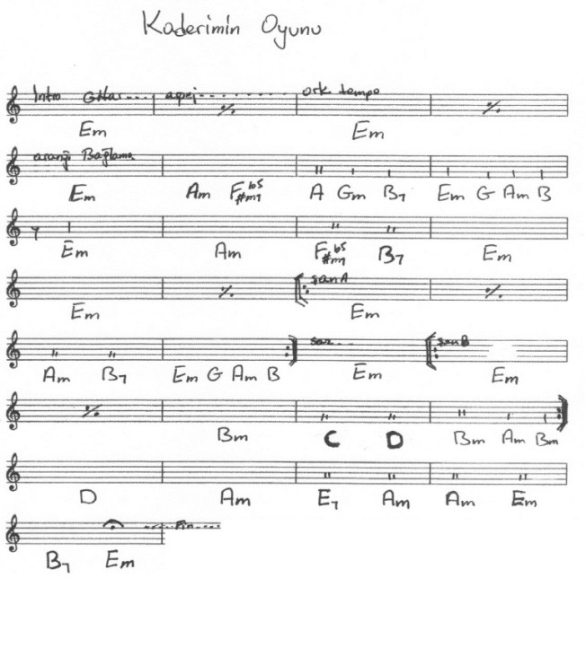 kaderimin oyunu    o.gencebay