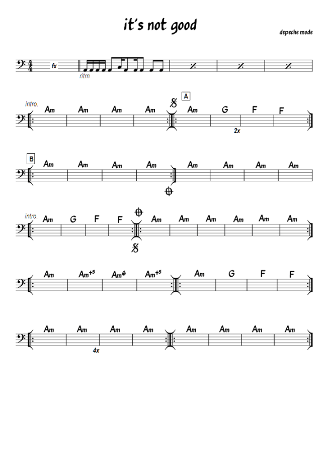 it's not good  (Am)   d.mode