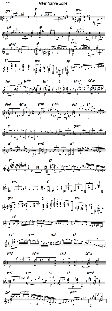 jazzguitar solo (after you've gone)